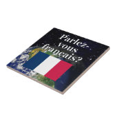 君は話フランスのかフランスの。国旗と地球 タイル (側面)