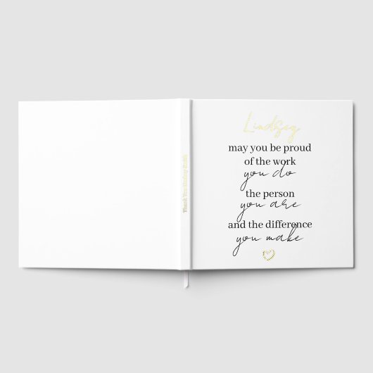 君は誇りを持った仕事を出して感謝していくれ ゲストブック (全面)