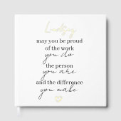 君は誇りを持った仕事を出して感謝していくれ ゲストブック (正面)