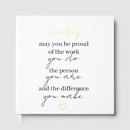 君は誇りを持った仕事を出して感謝していくれ ゲストブック (正面)