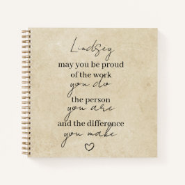 君は誇りを持った仕事を出して感謝していくれ ノートブック