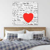 君は語学が好違うきだ キャンバスプリント (インサイチュ (寝室))