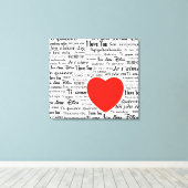 君は語学が好違うきだ キャンバスプリント (インサイチュ (ウッドフロア))