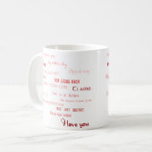 君は語学が好違うきだ コーヒーマグカップ (正面左)