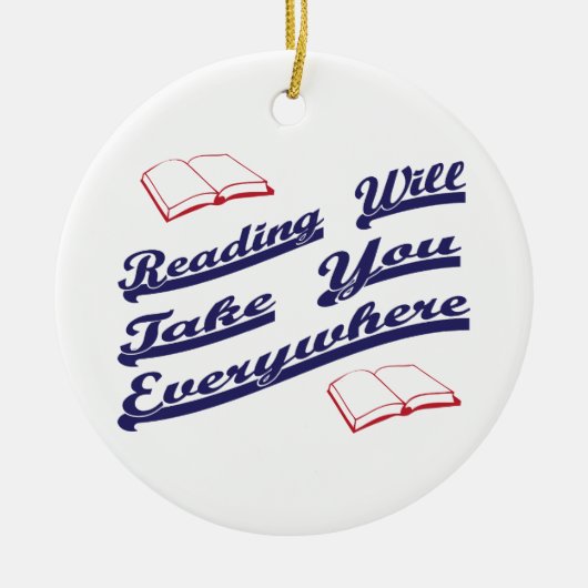 君は読どこへでも連れて行く セラミックオーナメント (正面)