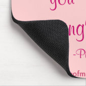 君は誰恋しく思だ？乳がん マウスパッド (コーナー)