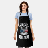 君は路地の猫の冗談の癖があるおもしろい エプロン (着用した状態)