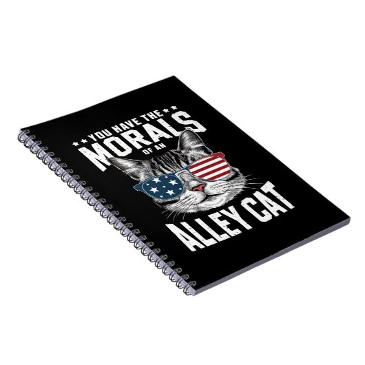 君は路地の猫の冗談の癖があるおもしろい ノートブック (右側)