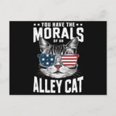 君は路地の猫の冗談の癖があるおもしろい ポストカード (正面)