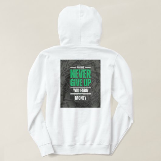 君は金を稼ぐ パーカ (デザイン裏面)