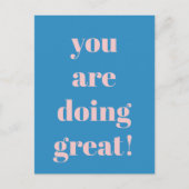 君は青素晴らし色感動的を帯びている ポストカード (正面)