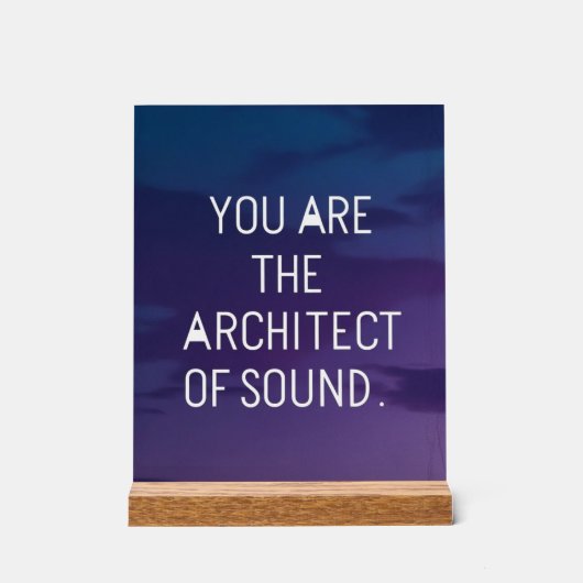 君は音を立てる人だ アクリルサイン (正面)