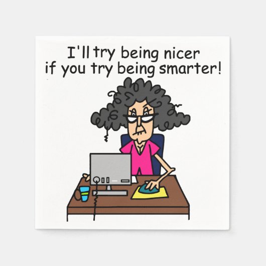 君は頭が切れる僕の方が優しい スタンダードカクテルナプキン (正面)