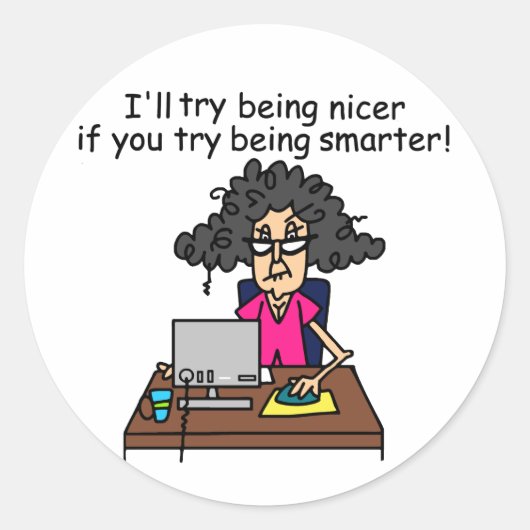 君は頭が切れる僕の方が優しい ラウンドシール (正面)