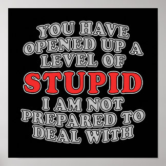 君は馬鹿なレベルを切り開けた ポスター