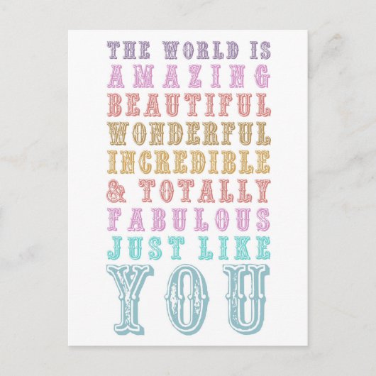 君は驚いている ポストカード (正面)