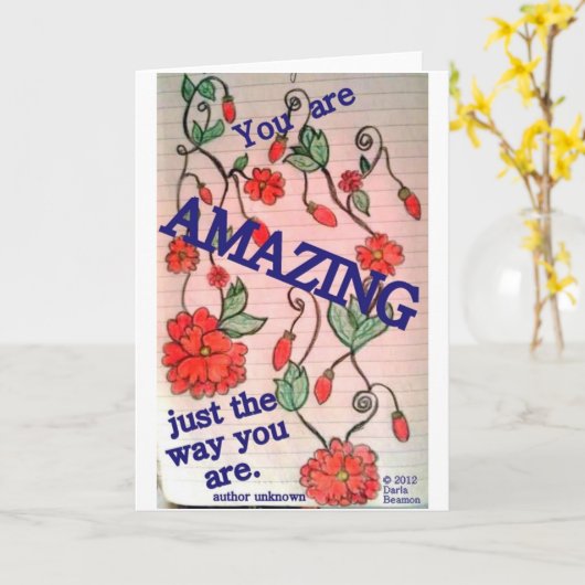 君は驚くね カード (黄色い花)