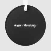 君は驚くほど丈夫で勇敢だやる気を起こさせる オーナメント (裏面)