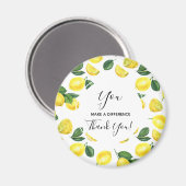 君は黄色いレモンの柄を変える マグネット (正面/裏面)