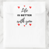 君は黒い方が人生だ スクエアシール (バッグ)