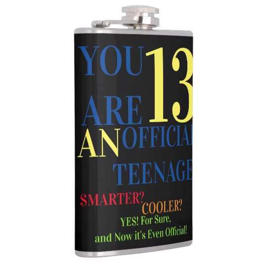 君は13歳の10代の若者で誕生日少年だ フラスク (右)