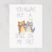 君はN. Janesの私の顔はがきにスマイルを置いた ポストカード