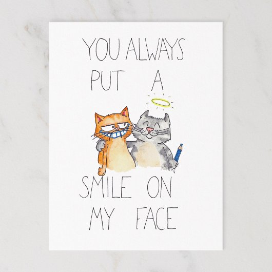 君はN. Janesの私の顔はがきにスマイルを置いた ポストカード