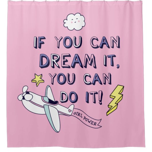 君もしならできるとは夢だ シャワーカーテン (正面)