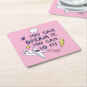 君もしならできるとは夢だ スクエアペーパーコースター (アングル)