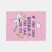 君もしならできるとは夢だ フリースブランケット (正面(横))