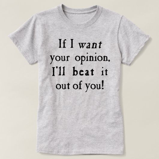 君もしの意見を聞いてビートする Tシャツ (デザイン正面)