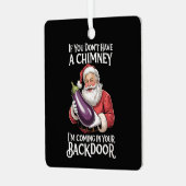 君もしの背中に煙突来はない メタルオーナメント (正面左)