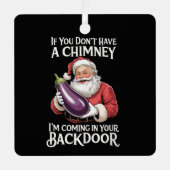 君もしの背中に煙突来はない メタルオーナメント (正面)