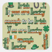 君もしはアイルランド人だから運が好い スクエアシール (正面)