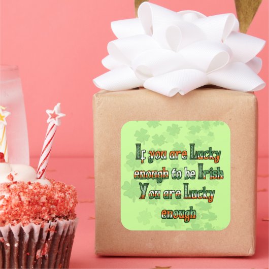 君もしはアイルランド人だから運が好い スクエアシール (パーティー)