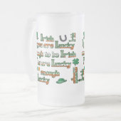 君もしはアイルランド人だから運が好い フロストグラスビールジョッキ (正面左)