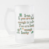 君もしはアイルランド人だから運が好い フロストグラスビールジョッキ (左)