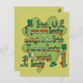 君もしはアイルランド人だから運が好い ポストカード (正面/裏面)