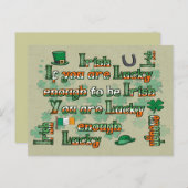 君もしはアイルランド人だから運が好い ポストカード (正面/裏面)