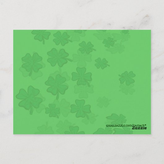 君もしはアイルランド人だから運が好い ポストカード (裏面)