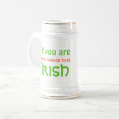 君もしはアイルランド人の幸運なシャーロックの飲み物だ ビールジョッキ (正面左)