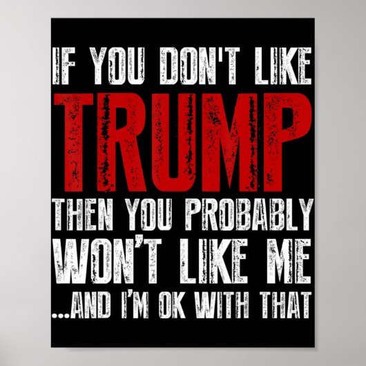 君もしはトランプが嫌いだ ポスター (正面)