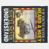 君もしは一度も声を聞いたことがない フリースブランケット (正面(横))