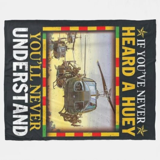 君もしは一度も声を聞いたことがない フリースブランケット (正面(横))