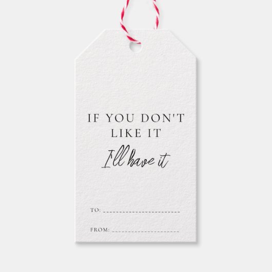 君もしは僕がクリスマスを取るのが嫌おもしろいだ ギフトタグ (正面)