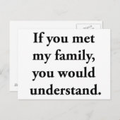 君もしは僕の家族に会っただろう ポストカード (正面/裏面)