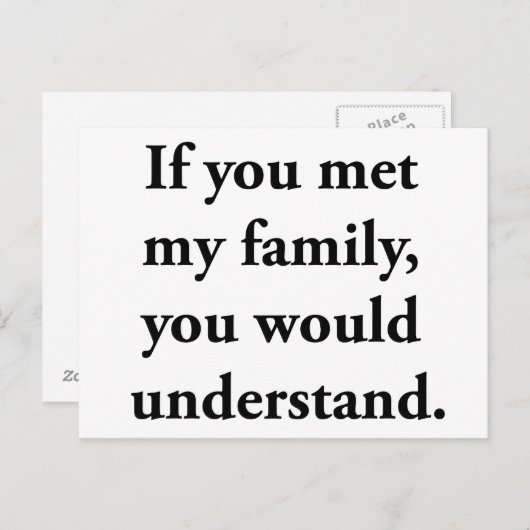 君もしは僕の家族に会っただろう ポストカード (正面/裏面)