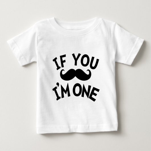 君もしは口ひげ ベビーTシャツ (正面)