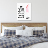 君もしは口紅を付け加えて攻撃するのがいやだ キャンバスプリント (インサイチュ (寝室))