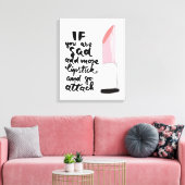 君もしは口紅を付け加えて攻撃するのがいやだ キャンバスプリント (インサイチュ (リビング))